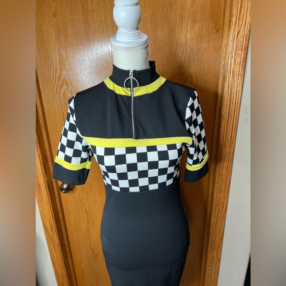 Cherry mellow taxi cab mini dress medium